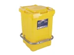 تصویر سطل زباله پلاستیکی 15 لیتری پدالدار زرد