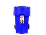 تصویر سطل زباله پلاستیکی ۱۳۰ لیتری دو درب آبی