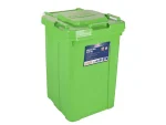 تصویر سطل زباله پلاستیکی 15 لیتری دربدار سبز