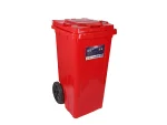 تصویر سطل زباله پلاستیکی 100 لیتری چرخدار قرمز