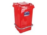 تصویر سطل زباله پلاستیکی 20 لیتری پدالدار قرمز