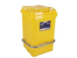 تصویر سطل زباله پلاستیکی 20 لیتری پدالدار زرد