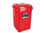 تصویر سطل زباله پلاستیکی 20 لیتری درب‌دار قرمز