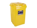 تصویر سطل زباله پلاستیکی 20 لیتری درب‌دار زرد
